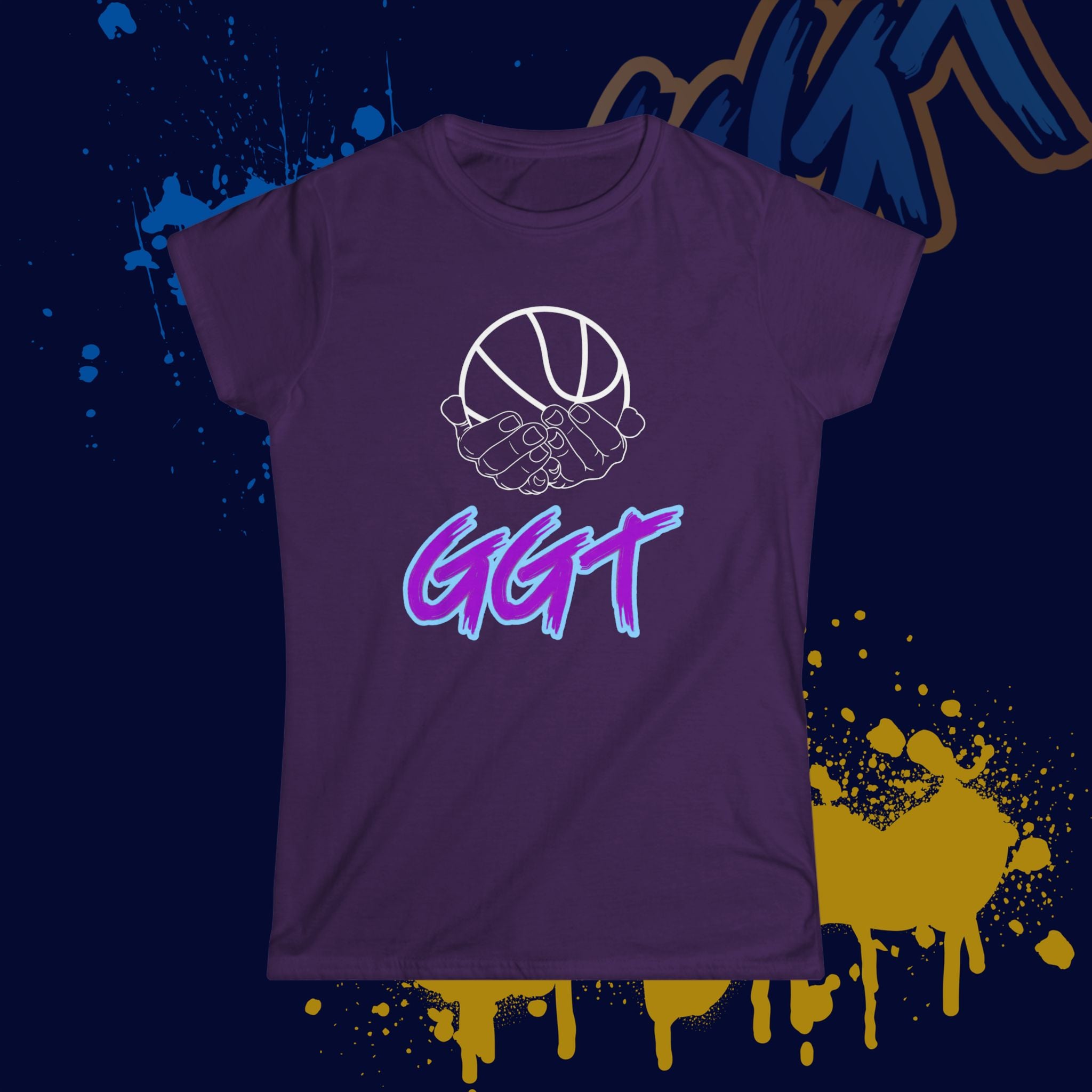 Women's GGT original Logo T shirt - Pink Letters