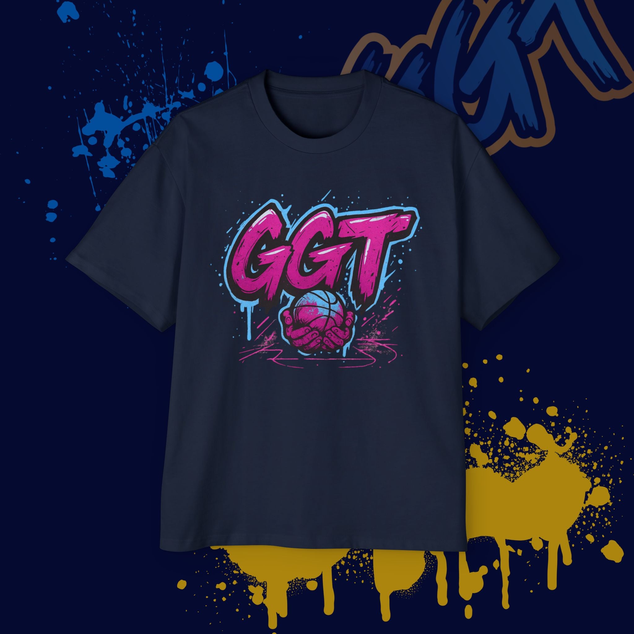 GGT Remix Logo Men's Heavy Oversized Tee - No Back Print