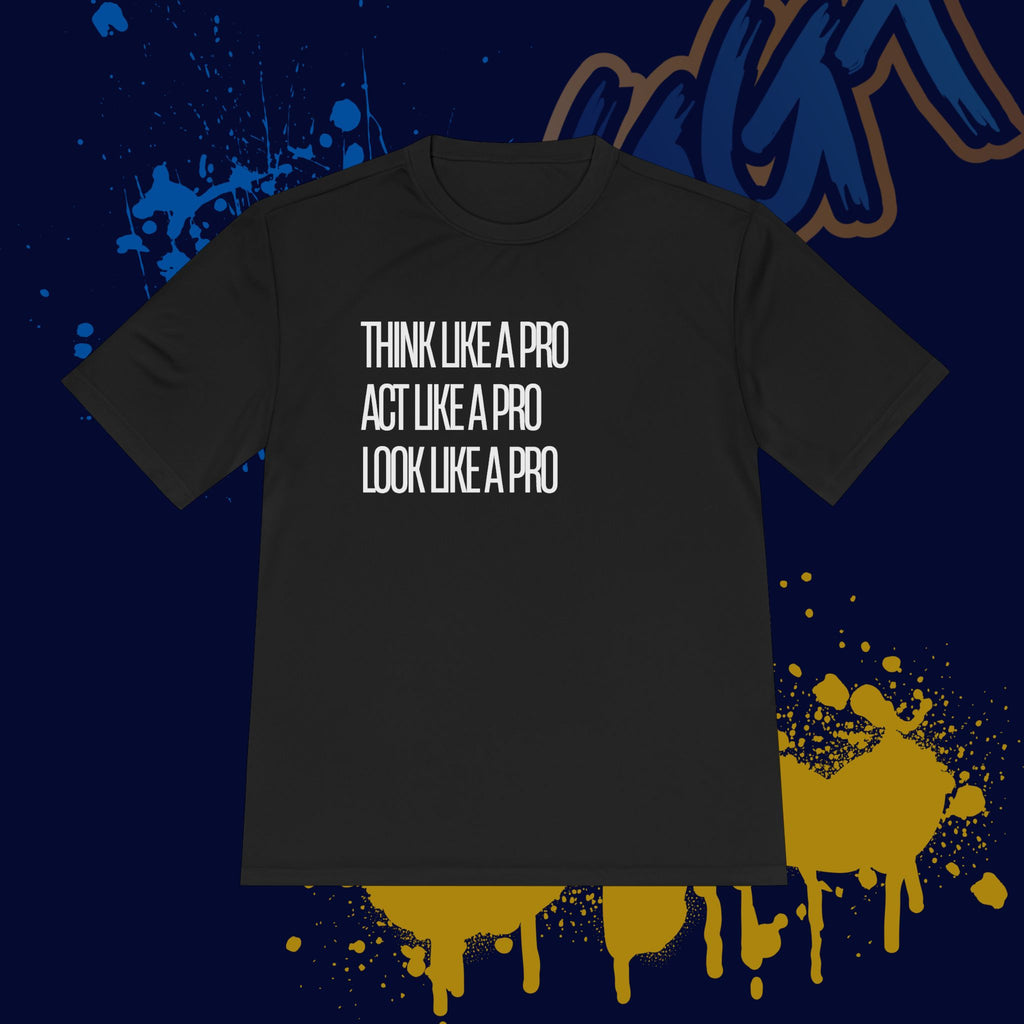 Think Like a Pro Basketball - Black Tee Quick Dry