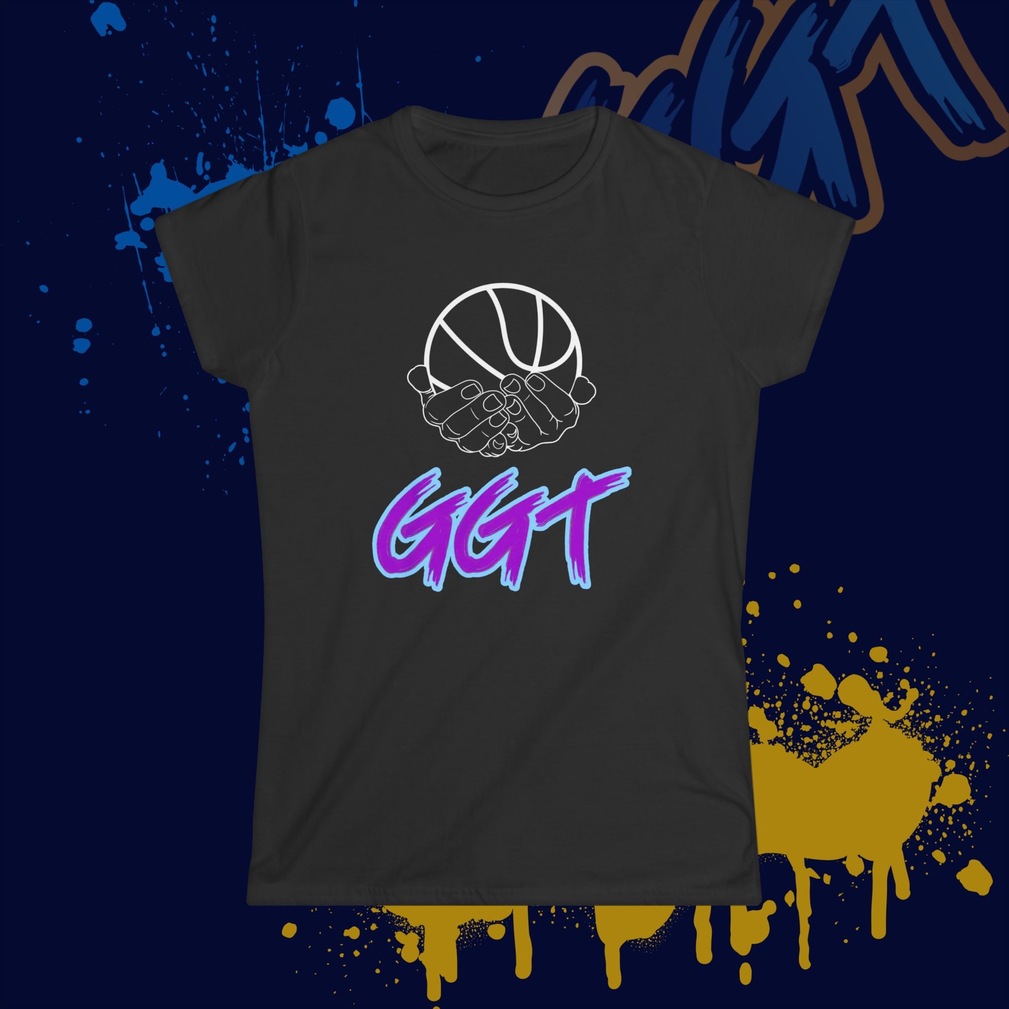 Women's GGT original Logo T shirt - Pink Letters