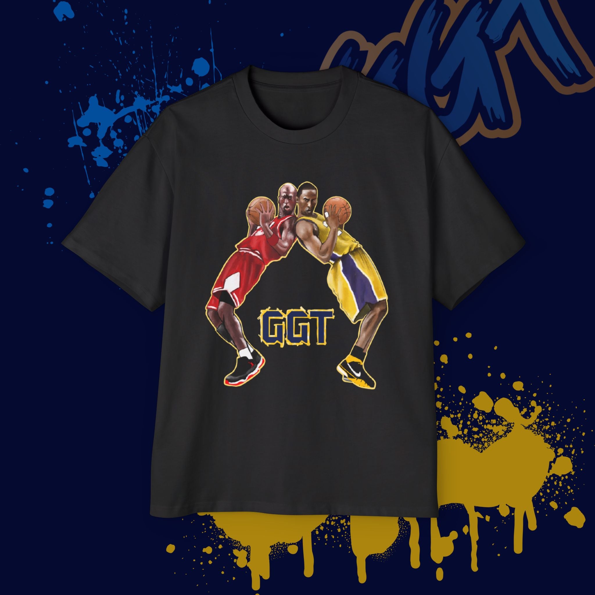 Men's Heavy Oversized Jordan Kobe Back2Back - T shirt