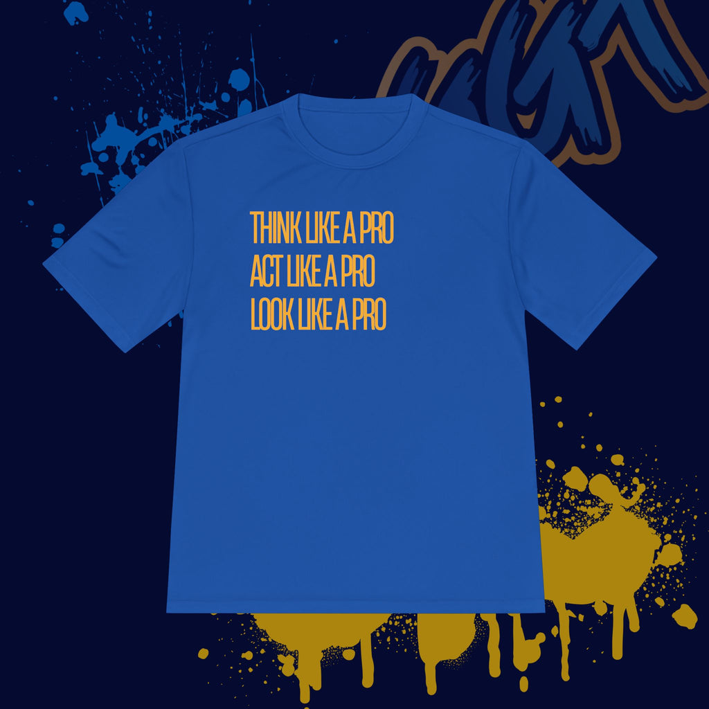 Think Like a Pro Basketball - Blue Tee Quick Dry