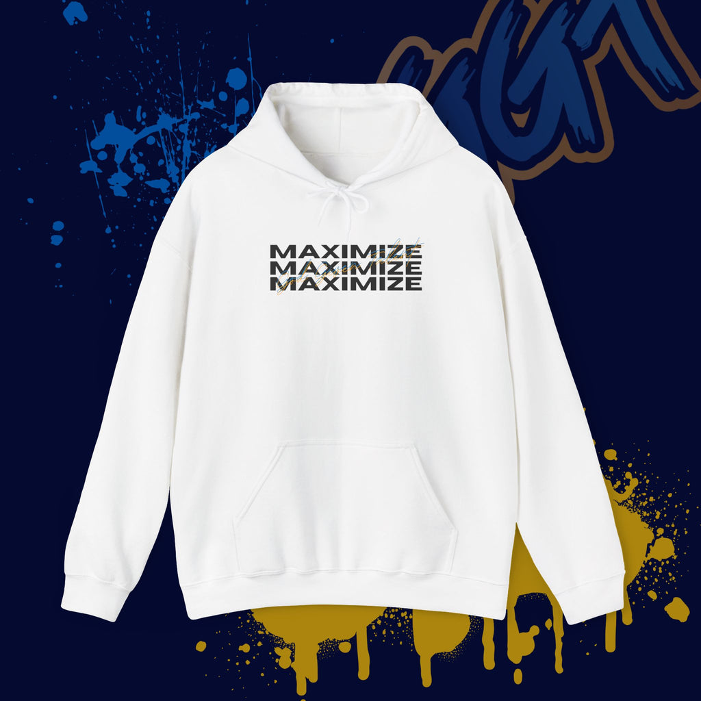 Adult White Maximize Hoodie