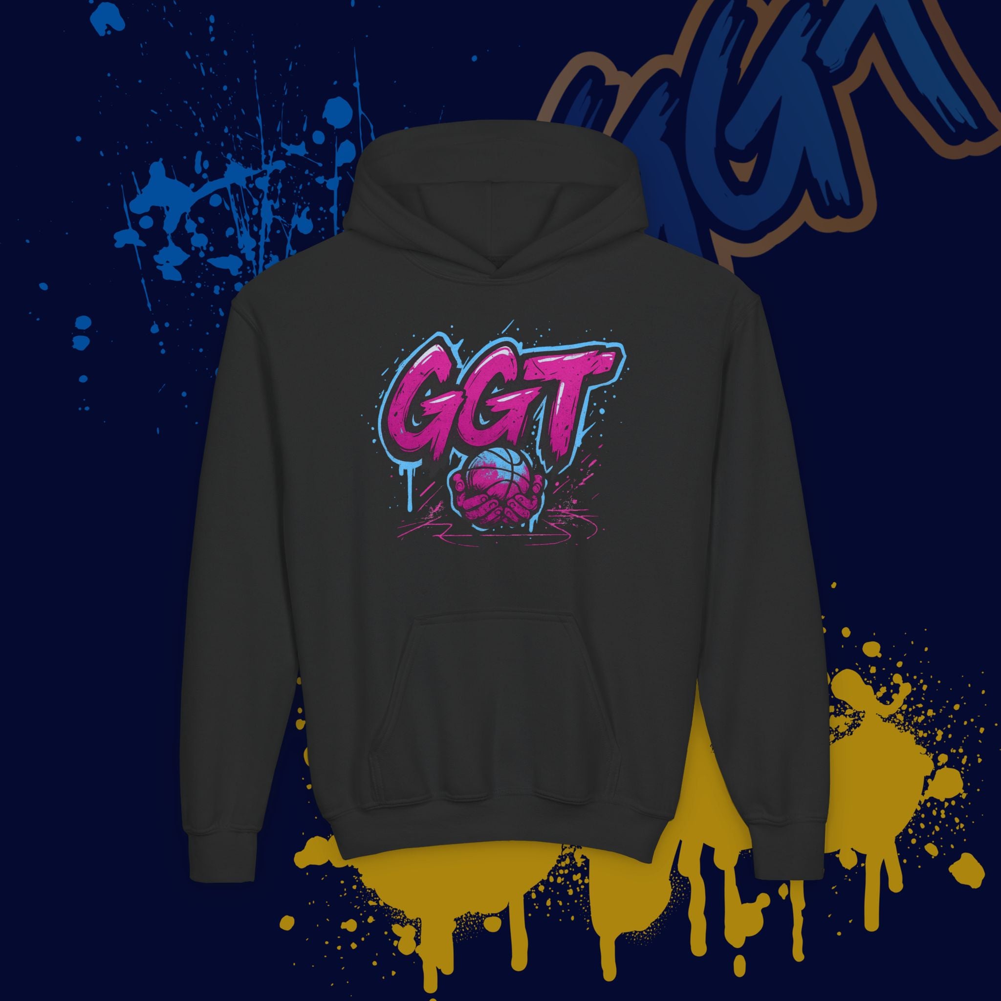 Youth GGT Logo Remix Hoodie - Pink Letters